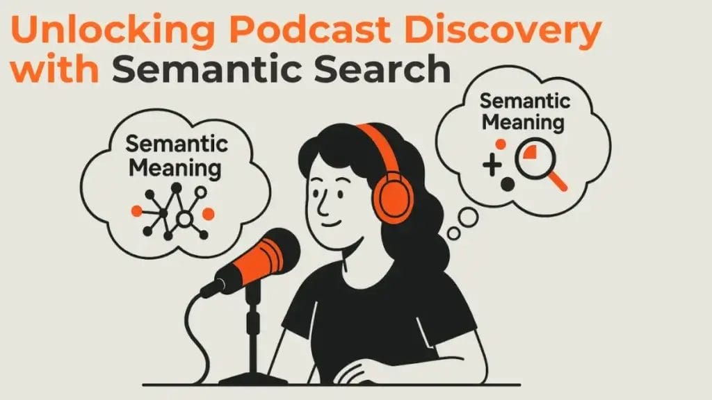 A podcaster optimizing their content for semantic search to improve AI voice search discovery. 