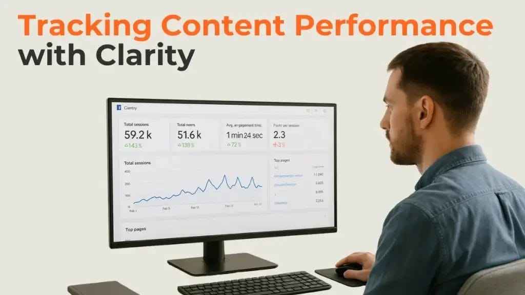 A marketer using AI content analysis to track content performance and fix AI-powered content attrition. 