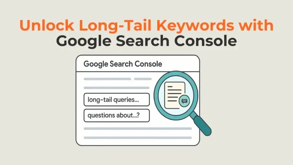 A visual showing how to find hidden Google Search Console content ideas. 